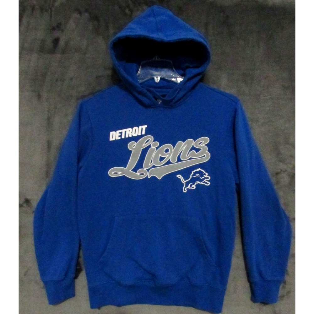 NFL Team Apparel Detroit Lions Hoodie Womens Small Blue shirt Pullover